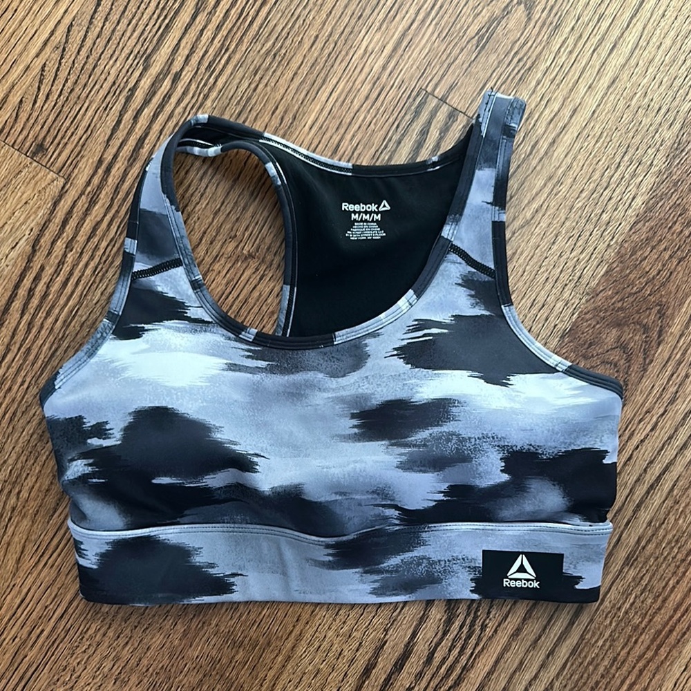 Reebok Black and Gray Performance Sports Bra